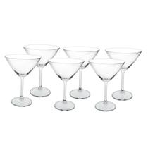 Jogo 6 Taças Gastro P/ Martini Cristal Ecológico Bohemia Transparente