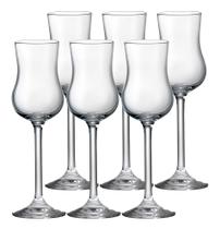 Jogo 6 Taças Grappa 85ml Cristal Ecológico Bohemia Jogo 6 Taças Grappa 85ml Cristal Ecológico Bohemia