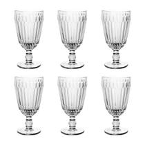 Jogo 6 Taças L'Hermitage Bretagne Cristal Ecológico 330ml, Design Texturizado, Livre de Chumbo Jogo 6 Taças L'Hermitage Bretagne Cristal Ecológico 330ml, Design Texturizado, Livre de Chumbo