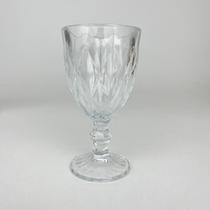 Jogo 6 Taças Modelo Diamante Transparente Em Vidro - 340ml