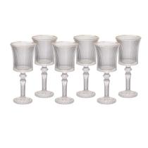Jogo 6 Taças para Vinho/Água Graffiato 260ml com Borda Dourada - Hauskraft