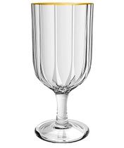 Jogo 6 taças Refinatto em vidro com borda dourada 330ml A17cm