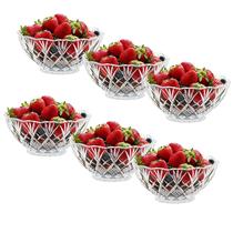 Jogo 6 taças toffe de vidro para sobremesa premium tigelas para doce 150 ML em casa tem Jogo 6 taças toffe de vidro para sobremesa premium tigelas para doce 150 ML em casa tem