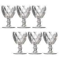 Jogo 6 taças vidro clear diamond 330ml Jogo 6 taças vidro clear diamond 330ml