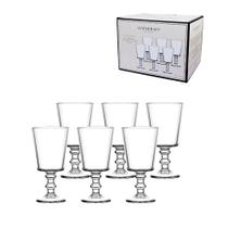 Jogo 6 taças vidro para agua vinho bamboo 320ml hauskraft Jogo 6 taças vidro para agua vinho bamboo 320ml hauskraft
