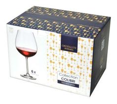 Jogo 6 Taças Vinho Tinto 650ml Bohemia Cristal Titanium