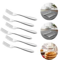 Jogo 6 Talheres De Mesa Inox Reforçado Cozinha Restaurante Buffet Marmita Resistente Uso Diário