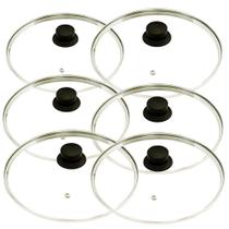 Jogo 6 Tampas Vidro Temperado Avulsas Para Panela Frigideira