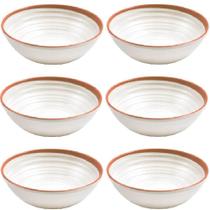 Jogo 6 Tigela em Melamina Bowl Luxo Tomy 600ml Pote