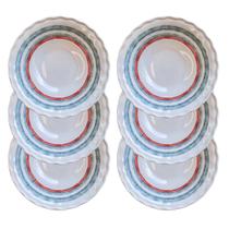 Jogo 6 Tigelas Bowl 760ml Cumbuca Pote Decorado em Melamina