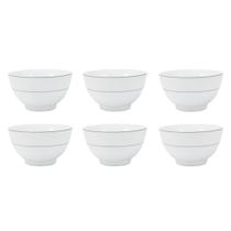 Jogo 6 Tigelas Bowls De Porcelana 13cm 500ml Martha Schmidt - Porcelana Schmidt