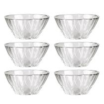 Jogo 6 Tigelas Petisqueira Vidro Flower Flor Servir Decorar Jogo 6 Tigelas Petisqueira Vidro Flower Flor Servir Decorar