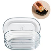 Jogo 6 Travessa Petisqueira Vidro Oval 80ml Restaurante
