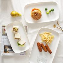 Jogo 6 Travessas Bandeja Retangular Oval Prato Em Melamina