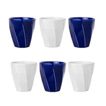 Jogo 6 un. Copo Cerâmica Louça 260ml Café Leite Chá Água Porta Objetos Escovas Kit Cores Variadas Jogo 6 un. Copo Cerâmica Louça 260ml Café Leite Chá Água Porta Objetos Escovas Kit Cores Variadas