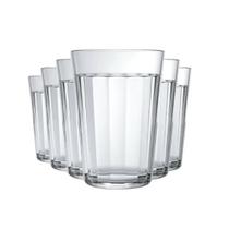Jogo 6 uni Copo Americano 300ml de Vidro Agua Cerveja Bar