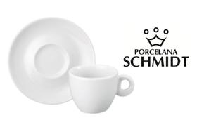 Jogo 6 Xícara 80ml Com 6 Pires Para Café Porcelana Schmidt Sofia Baixa