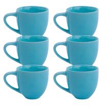 Jogo 6 Xicara Café Chá Porcelana 170ml Resistentes