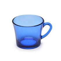 Jogo 6 xicara cha cafe vidro azul 200 ml mod sino sem pires - Original
