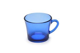 Jogo 6 xicara cha cafe vidro azul 200 ml mod sino sem pires