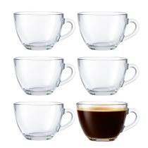 Jogo 6 Xícara de Café de Vidro 90ml Básica Brasilia Em Casa Tem