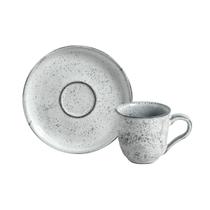 Jogo 6 Xícaras 120ml Com Pires em Stoneware Bio Echo Porto Brasil