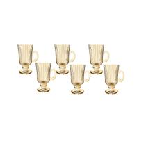Jogo 6 Xícaras 220m Irish Coffee Âmbar Graffiato Hauskraft Jogo 6 Xícaras 220m Irish Coffee Âmbar Graffiato Hauskraft