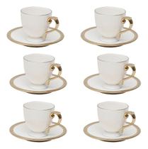 Jogo 6 Xícaras 90ml Para Café De Porcelana Paddy Wolff