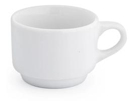 Jogo 6 Xicaras Cafe Cha 170ml Porcelana Empilhavel Cafeteira