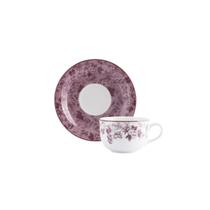 Jogo 6 Xicaras Café Com Pires 100ml - Lavanda 2661 Jogo 6 Xicaras Café Com Pires 100ml - Lavanda 2661