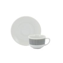 Jogo 6 Xícaras Café Com Pires 80ml - Luna 2380 Jogo 6 Xícaras Café Com Pires 80ml - Luna 2380