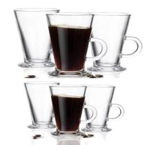 Jogo 6 xicaras caneca capuccino kit taca cafe copo alto torre expresso chocolate conjunto dolce gusto grande 265ml