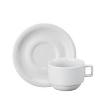 Jogo 6 Xicaras Chá Com Pires 200ml - Mod. Protel 073 Jogo 6 Xicaras Chá Com Pires 200ml - Mod. Protel 073