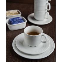 Jogo 6 Xicaras Chá Com Pires 200ml - Mod. Waves 100 Jogo 6 Xicaras Chá Com Pires 200ml - Mod. Waves 100