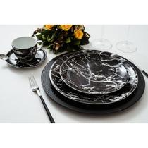 Jogo 6 Xícaras Chá Com Pires 200ml - Ônix Fosco