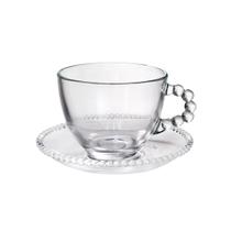 Jogo 6 Xícaras Chá Pearl Pires 180Ml Cj Vidro Bolinha Cj Jogo 6 Xícaras Chá Pearl Pires 180Ml Cj Vidro Bolinha Cj