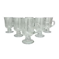 Jogo 6 Xícaras de Café Cappuccino 125ml Vidro Irish Coffee Jogo 6 Xícaras de Café Cappuccino 125ml Vidro Irish Coffee