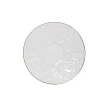 Jogo 6 xícaras de Café Scarlet New Bone Branco Dourado 90ml -L Hermitage