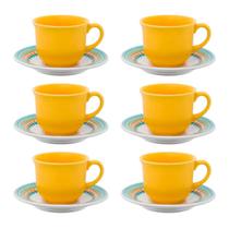 Jogo 6 Xícaras de Chá com Pires Bilro - Oxford