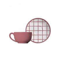 Jogo 6 Xícaras de Chá Coup Pink Trace - Alleanza