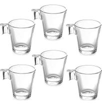 Jogo 6 Xícaras De Vidro Para Café 80ml Caneca Napoli Caneca - Egito Jogo 6 Xícaras De Vidro Para Café 80ml Caneca Napoli Caneca - Egito
