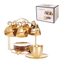 Jogo 6 Xicaras Para Café Chá De Vidro Com Pires E Suporte 85ml Jogo 6 Xicaras Para Café Chá De Vidro Com Pires E Suporte 85ml