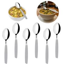 Jogo 60 Colheres De Sopa Cinza Resistente Premium Jogo 60 Colheres De Sopa Cinza Resistente Premium