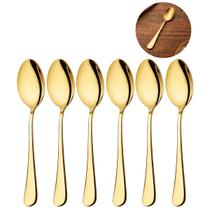 Jogo 60 Colheres Inox Douradas Mesa Acabamento Premium