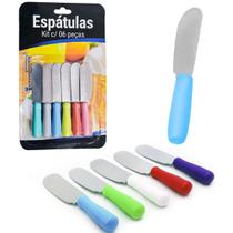 Jogo 60 Espátulas Coloridas para Manteiga de Inox Jogo 60 Espátulas Coloridas para Manteiga de Inox