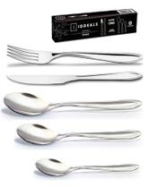 Jogo 60 Talheres Garfo Faca Colher mesa sobremesa e chá (12 de cada) inox Restaurante Buffet Hotel