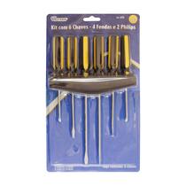 Jogo 6pcs Chaves De Precisão 2 Philips 4 Fenda