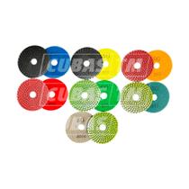 Jogo 7 Lixas D Água Diamantada Colorido Polimento Mármore Granito Porcelanato