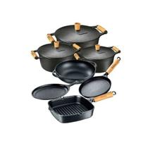 Jogo 7 Pçs 3 Caçarolas 2 Frigideiras 1 Chapa 1 Parmegiana - Panela Mineira