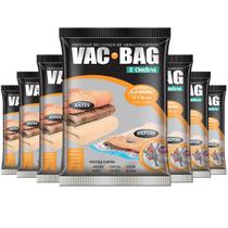 Jogo 7 Sacos À Vácuo Vac Bag Ordene Grande Compactar Roupas